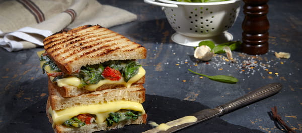 Vegan grilled cheese with Violife 100% Vegan Just Like Smoked Provolone Slices